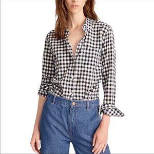 J Crew Checkered Long Sleeve Button Down Shirt